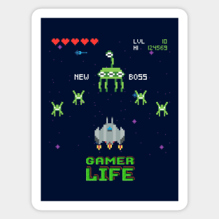 Retro Space Arcade Video Game Sticker